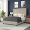 Flash Furniture Beige Full Platform Bed with Tufted Headboard YK-1077-BEIGE-F-GG - alternate 1